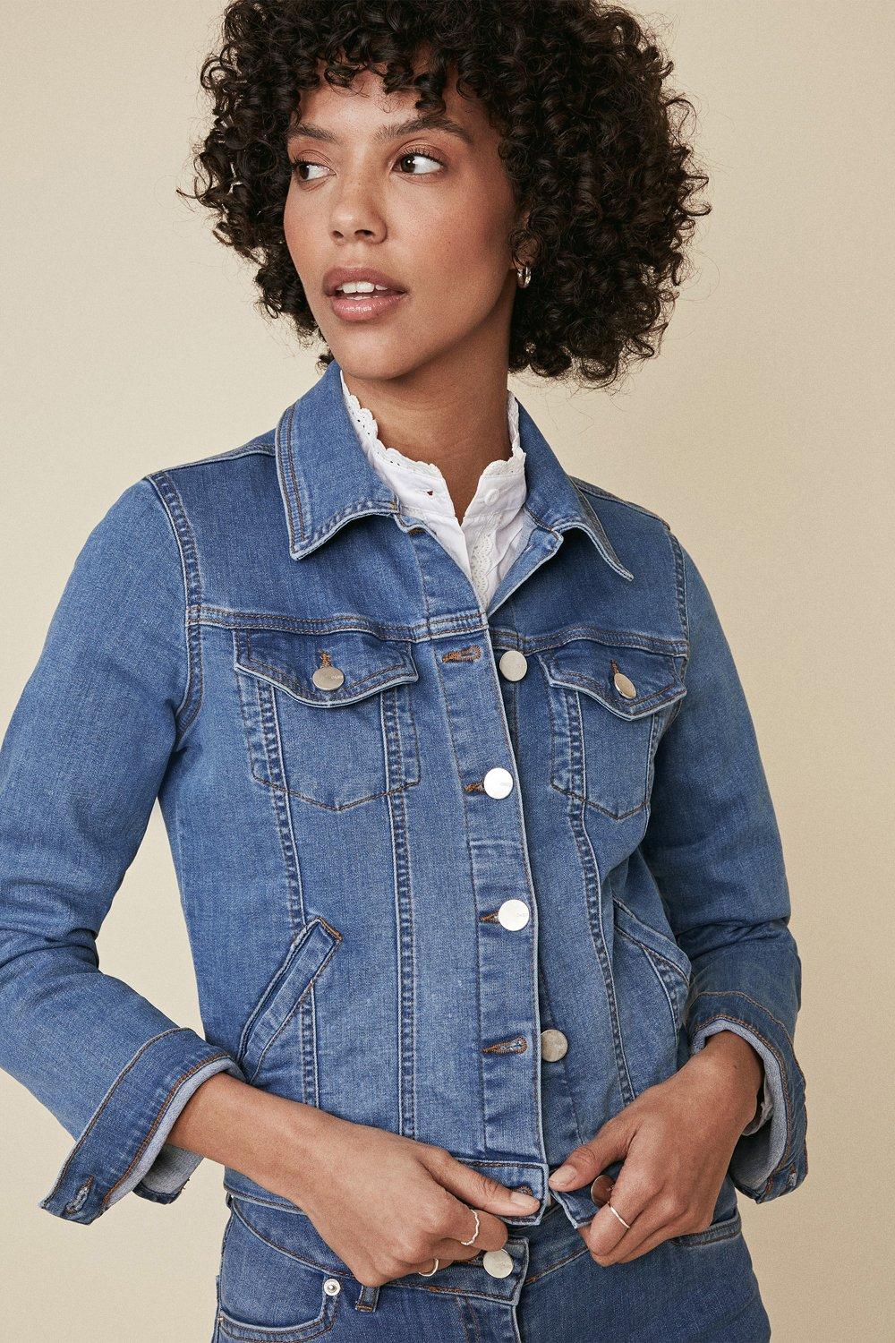 ladies fitted jean jacket